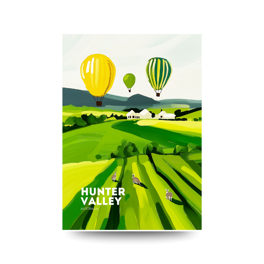 Hunter Valley 'Balloons and Bounces' Poster