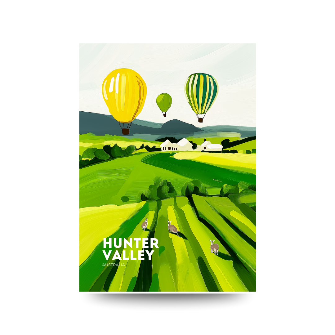 Hunter Valley 'Balloons and Bounces' Poster