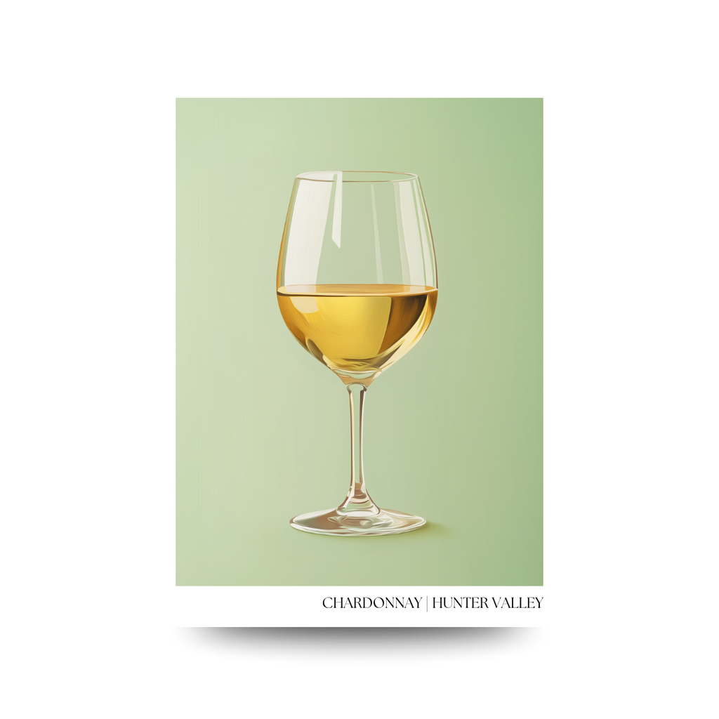 Wine glass with golden wine on a green background