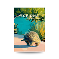 Poster of an echidna in a natural setting with the word 'ECHIDNA' at the top.