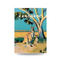 Poster of kangaroos in a natural setting with 'Kangaroo Australia' text.