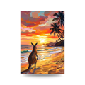 Australia 'Kangaroo Beach Sunset' Poster