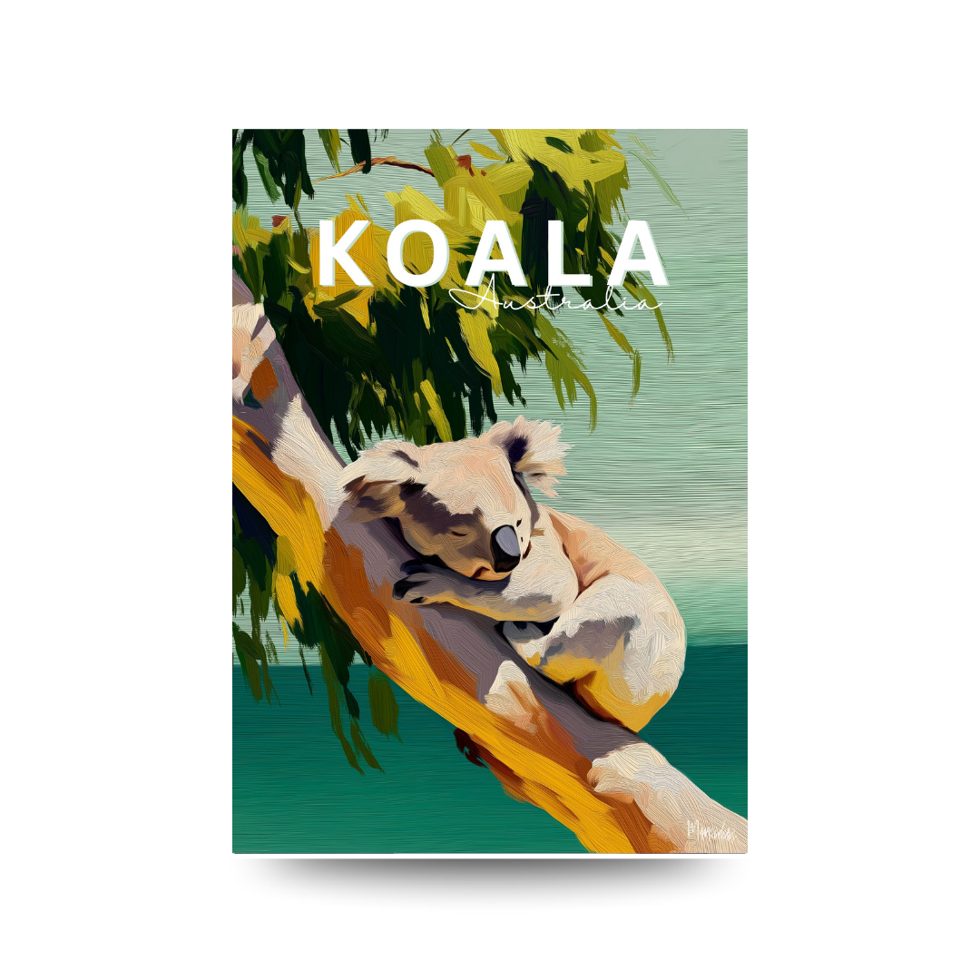 Book cover with a koala on a branch and the word 'KOALA' at the top.