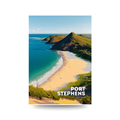 Port Stephens 'Tomaree Beach' View Poster