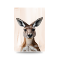 Poster of a kangaroo's face with 'Hunter Valley' text on a light background