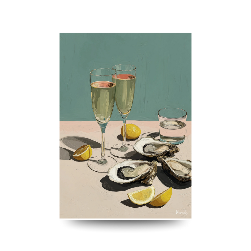 'Sparkling & Oysters' Poster