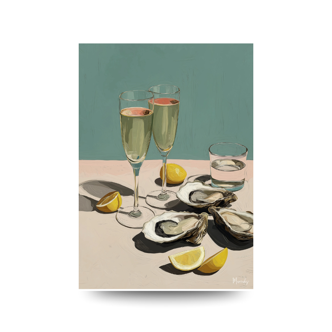 'Sparkling & Oysters' Poster