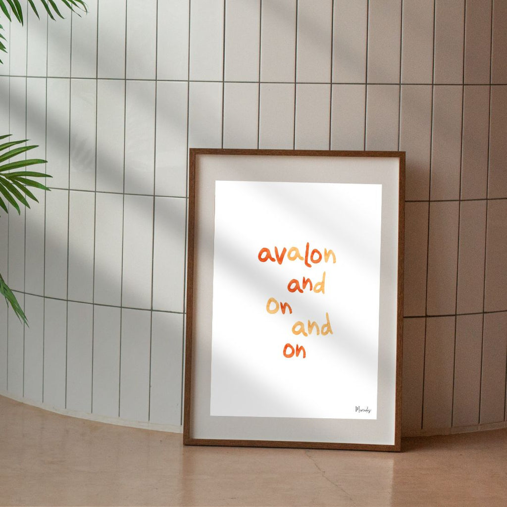 Avalon Sydney Typography Poster