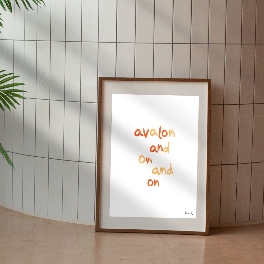 Avalon Sydney Typography Poster