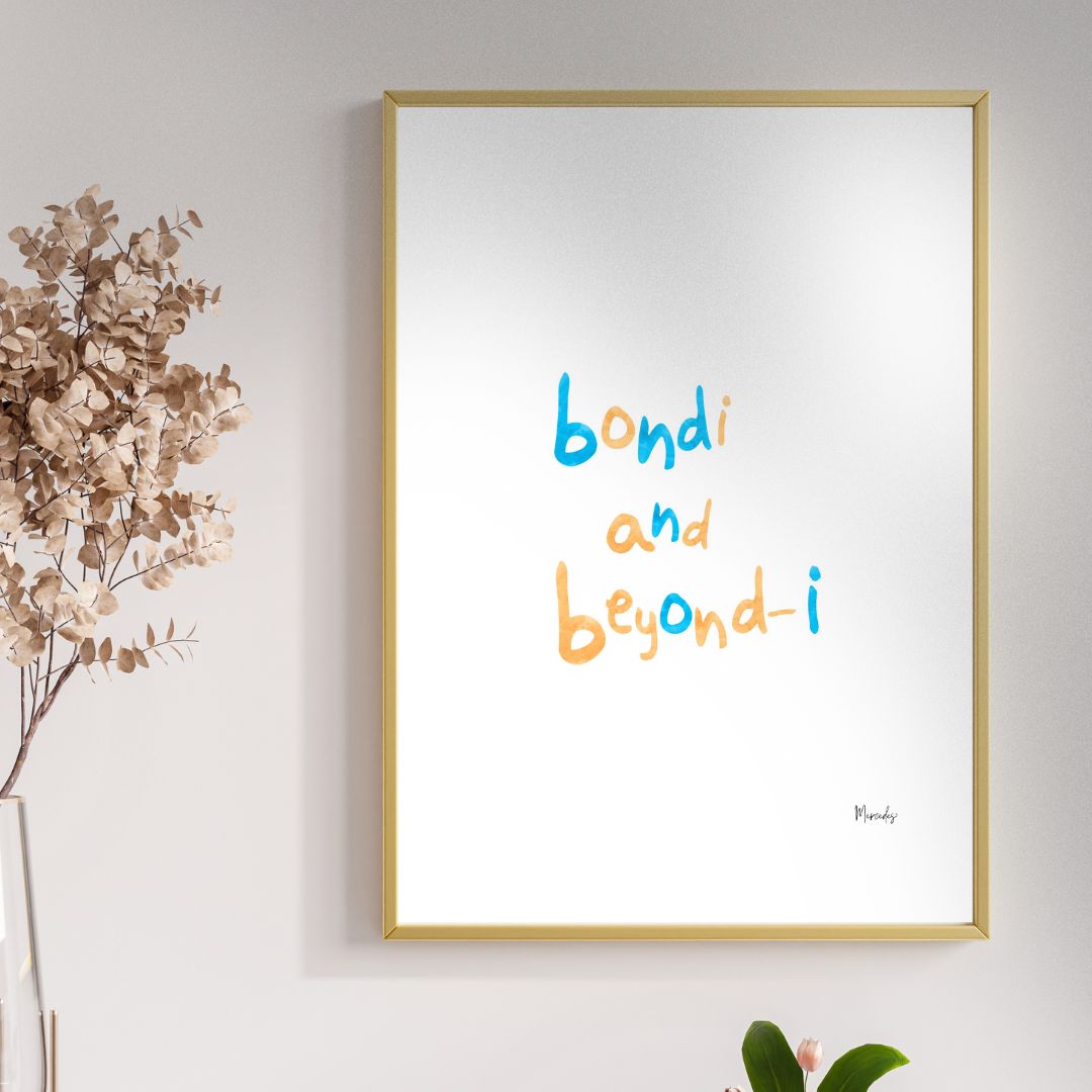 Bondi Sydney Typography Poster
