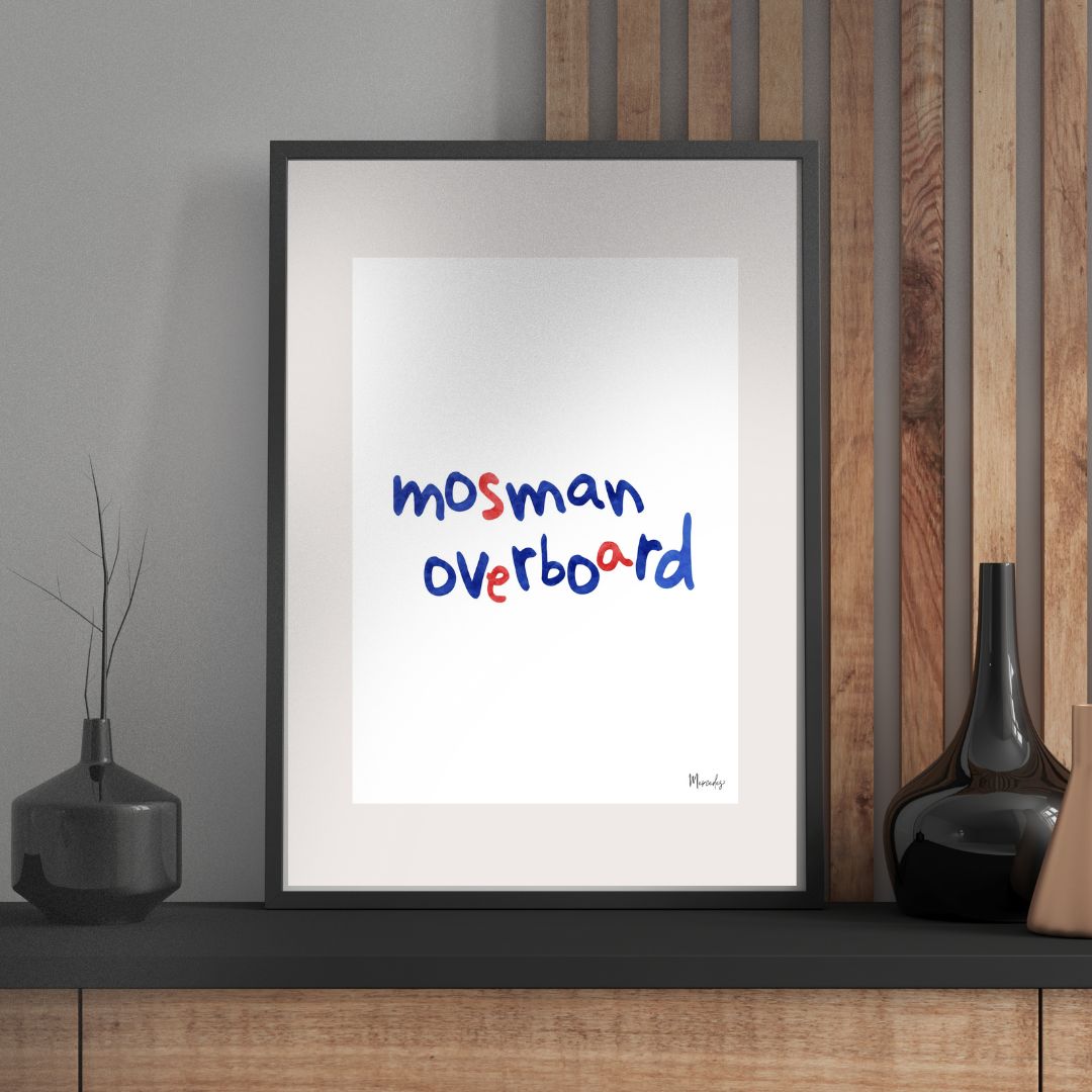 Mosman Sydney Typography Poster