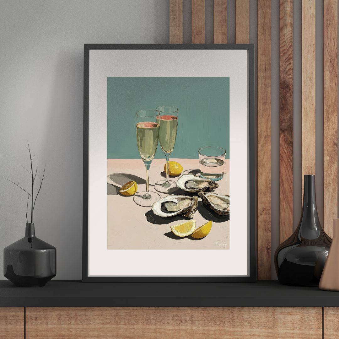 'Sparkling & Oysters' Poster