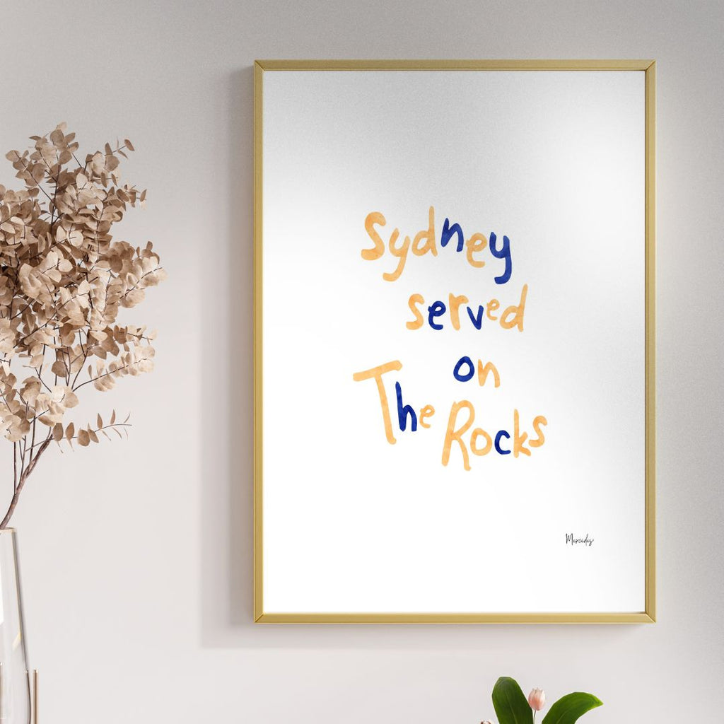 The Rocks Sydney Typography Poster