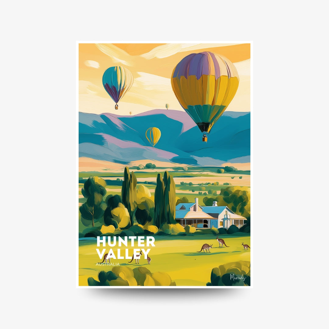 Hunter Valley 'Homestead Painting' Poster