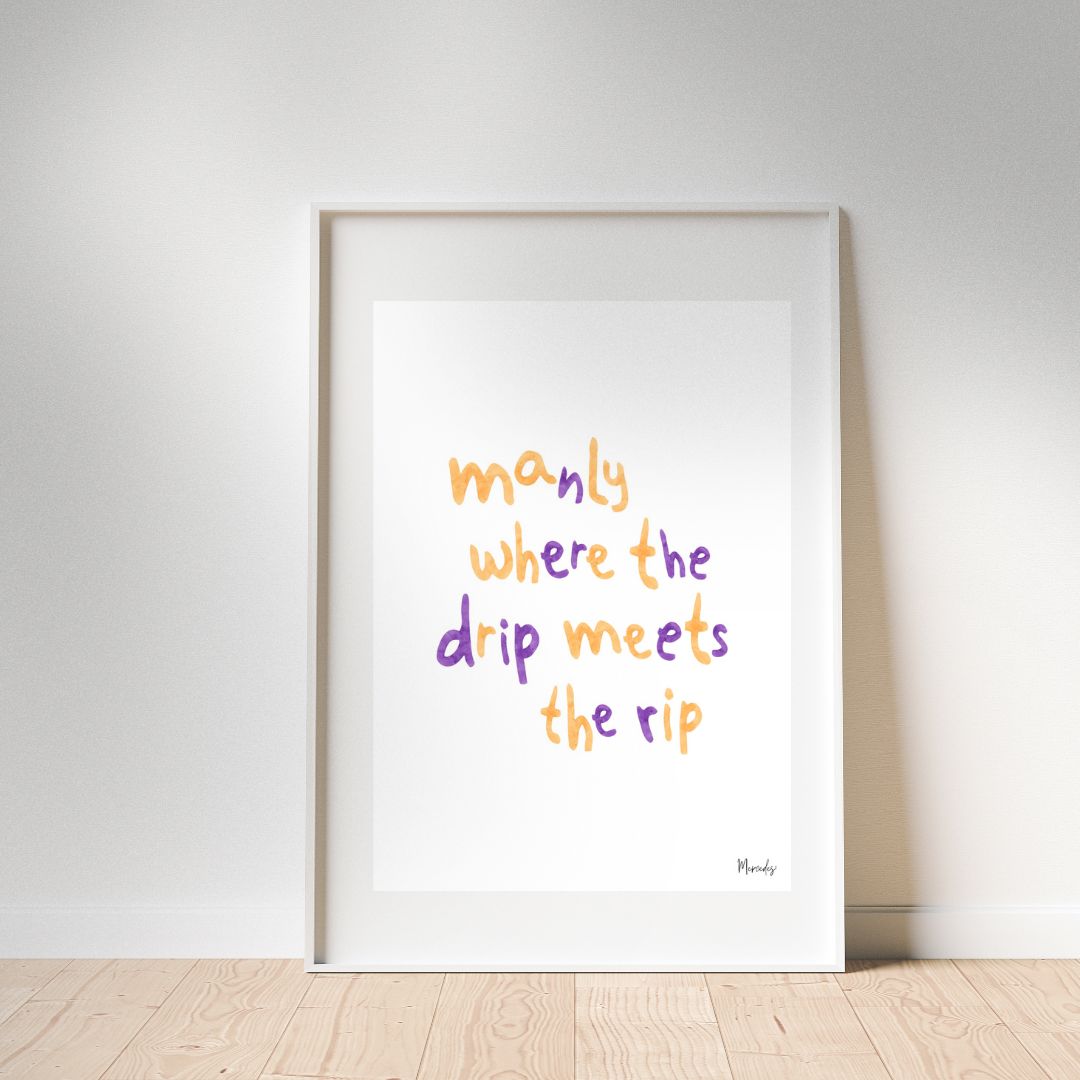 Manly Sydney Typography Poster