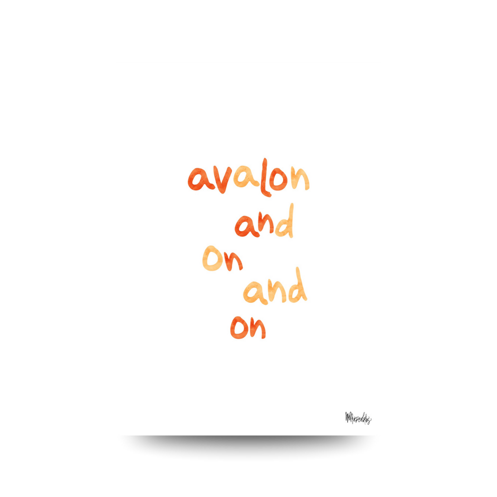 Avalon Sydney Typography Poster