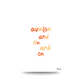 Avalon Sydney Typography Poster