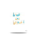Bondi Sydney Typography Poster