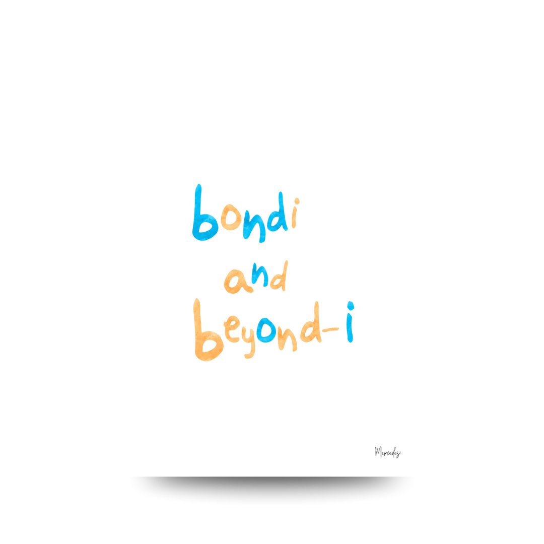 Bondi Sydney Typography Poster