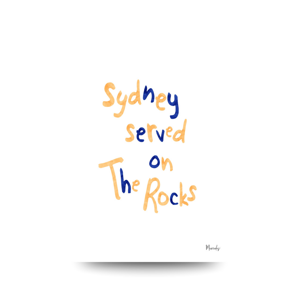 The Rocks Sydney Typography Poster
