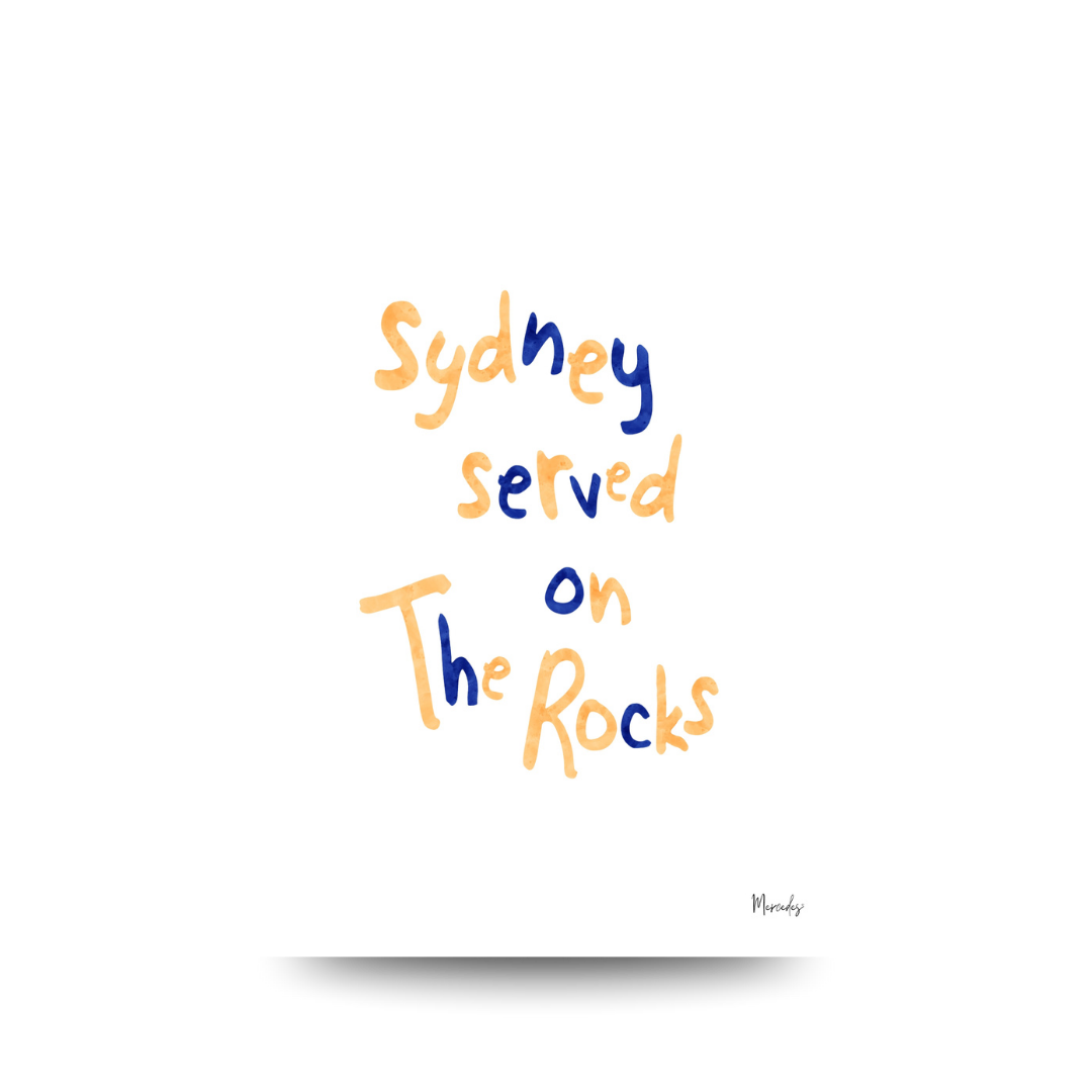 The Rocks Sydney Typography Poster